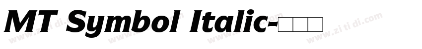 MT Symbol Italic字体转换